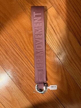 Free people Mauve Leather Strap Keychain with Silver Hardware